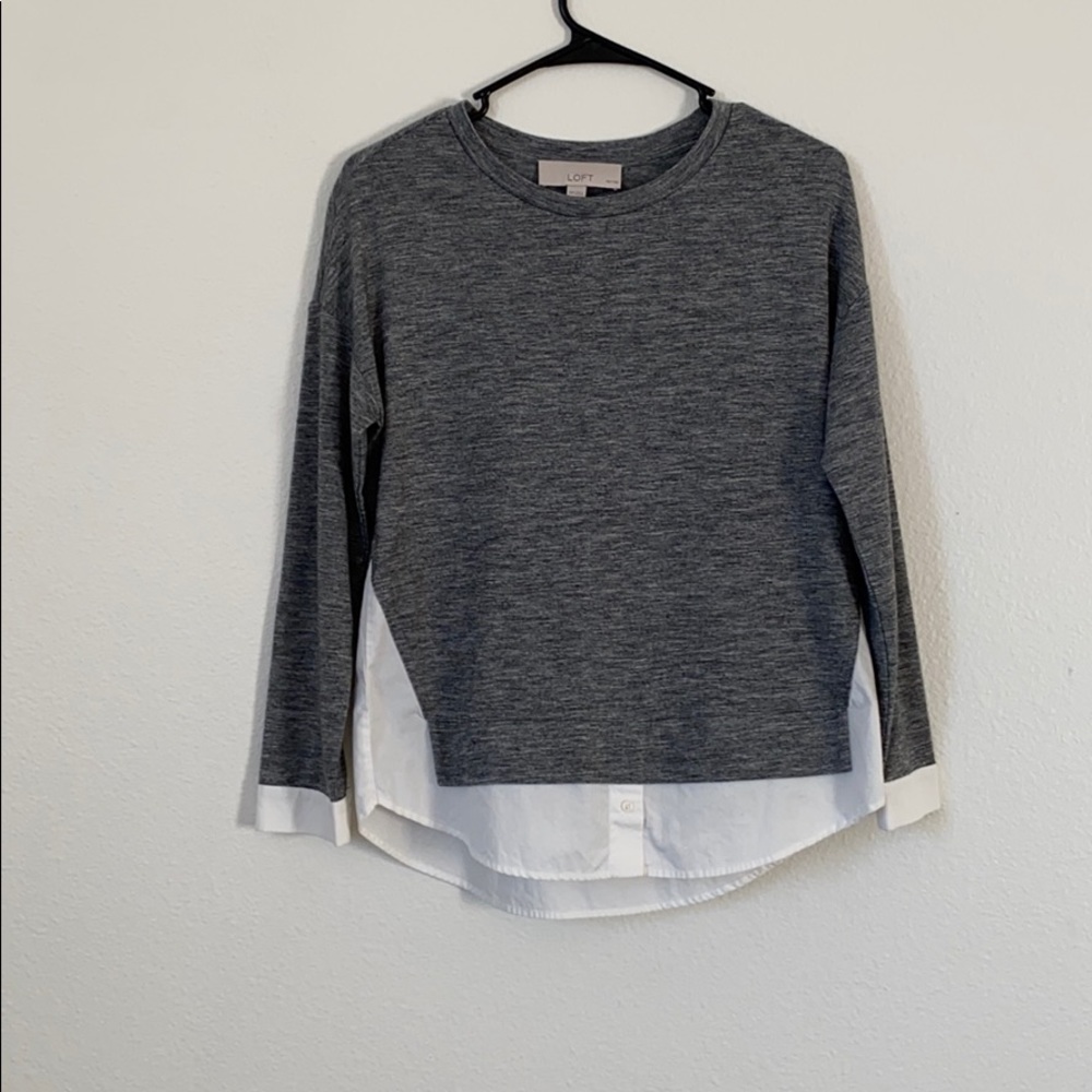 cute grey and white blouse